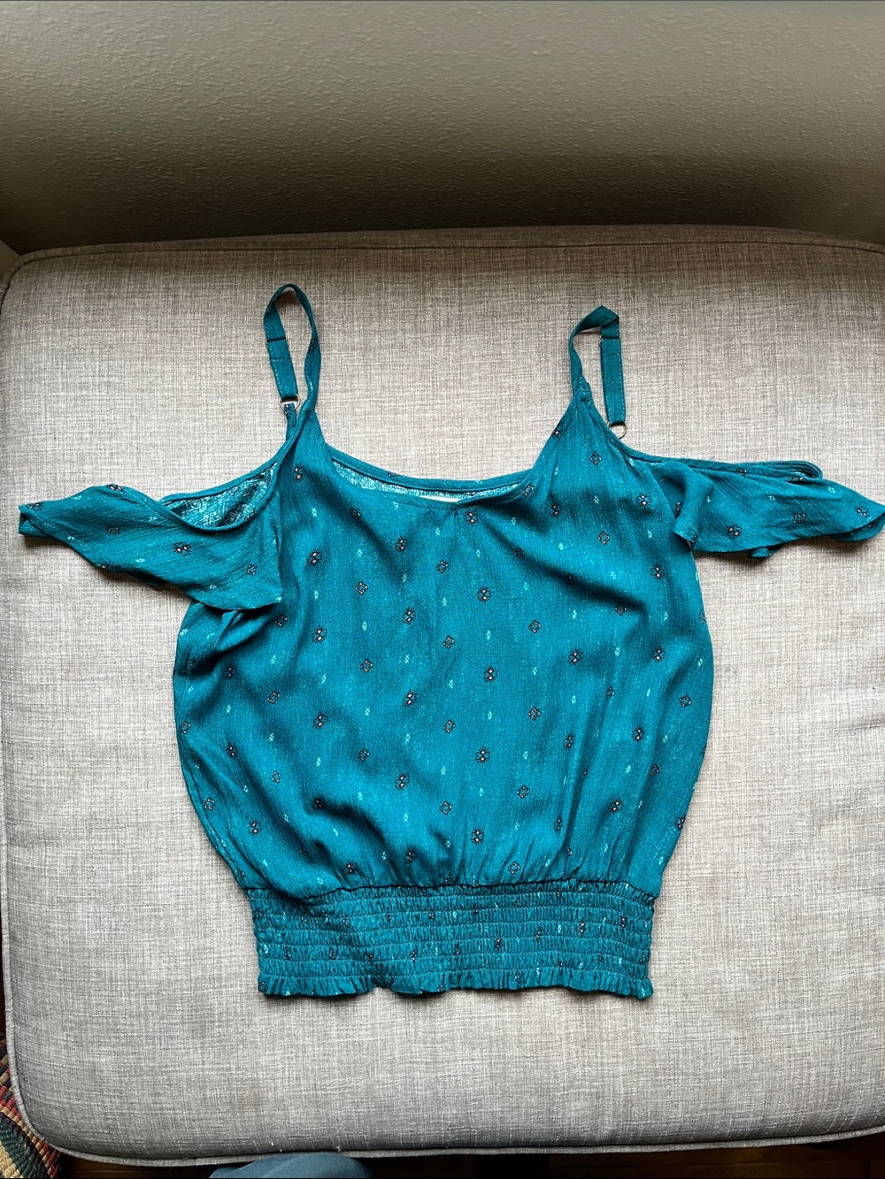Maurices Teal Cold Shoulder Tank Top NWT XS